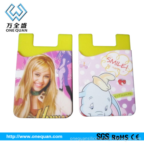 Colorful 3m phone card sets customized logo/carton busines mobile phone wallet